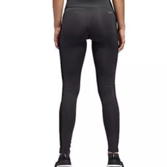 *SALE*FINAL! NWT Adidas leggings 3 stripe carbon - Picture 6 of 8